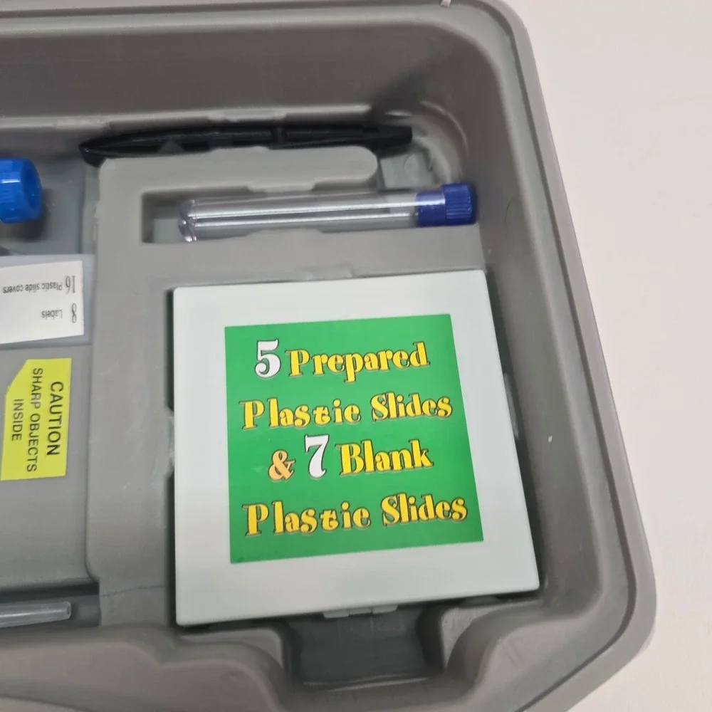 AMSCOPE 48pc Starter 120x-1200x Compound Microscope Science Kit for Kids